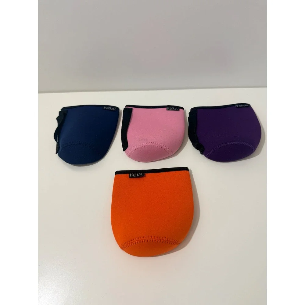 Kolkyu Neoprene Ice Cream Pint Sleeves - Multi Color 4-Pack Insulators Fits 16oz